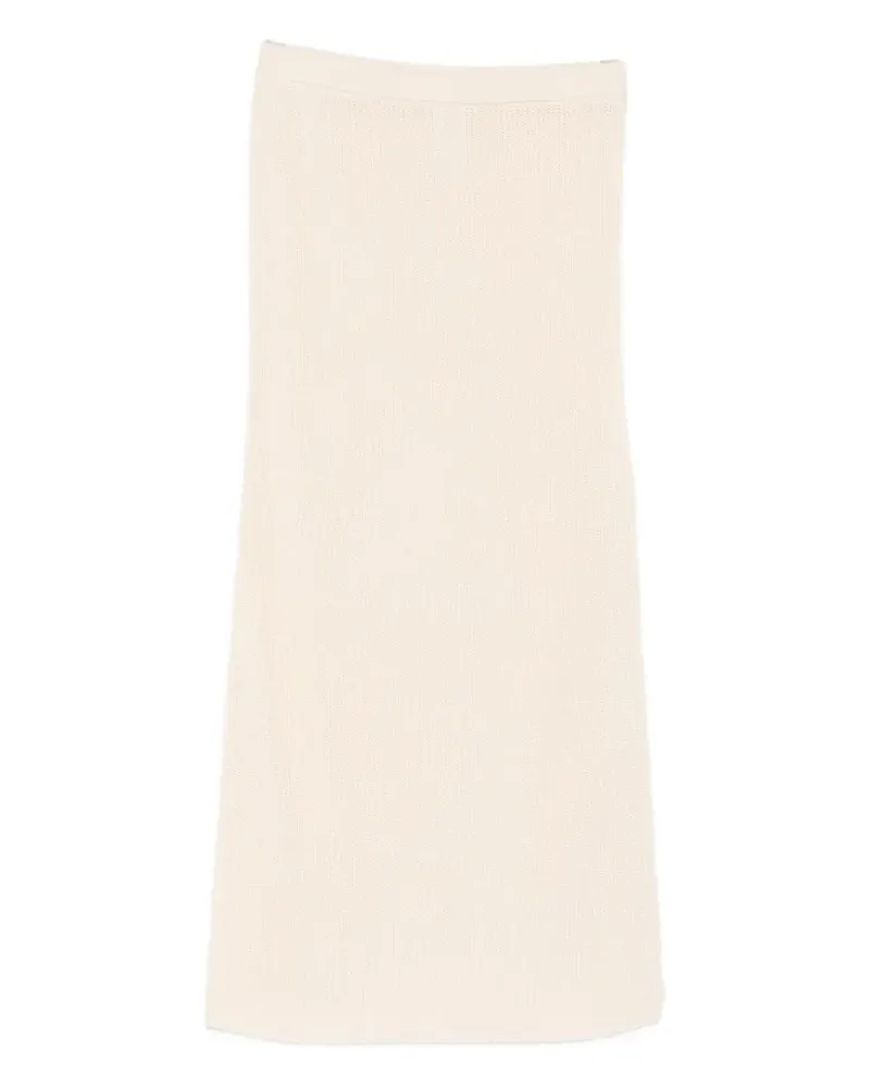 Patrizia Pepe knitted midi skirt - Nude Nude