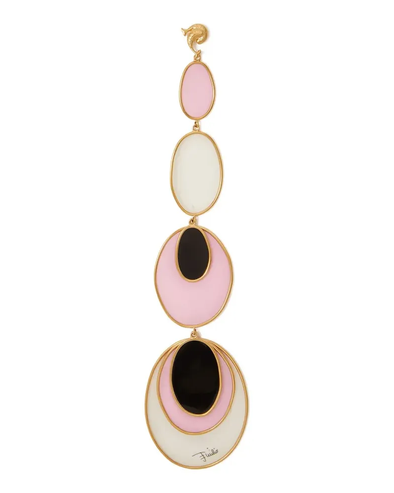Emilio Pucci Bersaglio Ohrring mit ovaler Form - Rosa Rosa