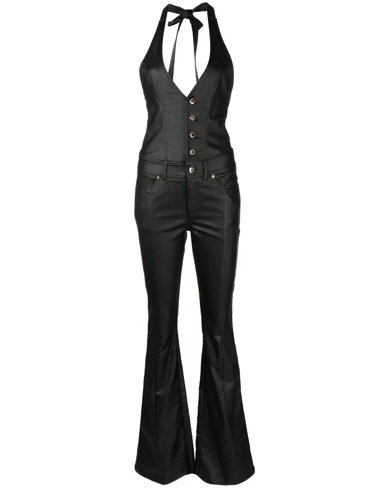 Retrofête Cynthia Neckholder-Jumpsuit Schwarz