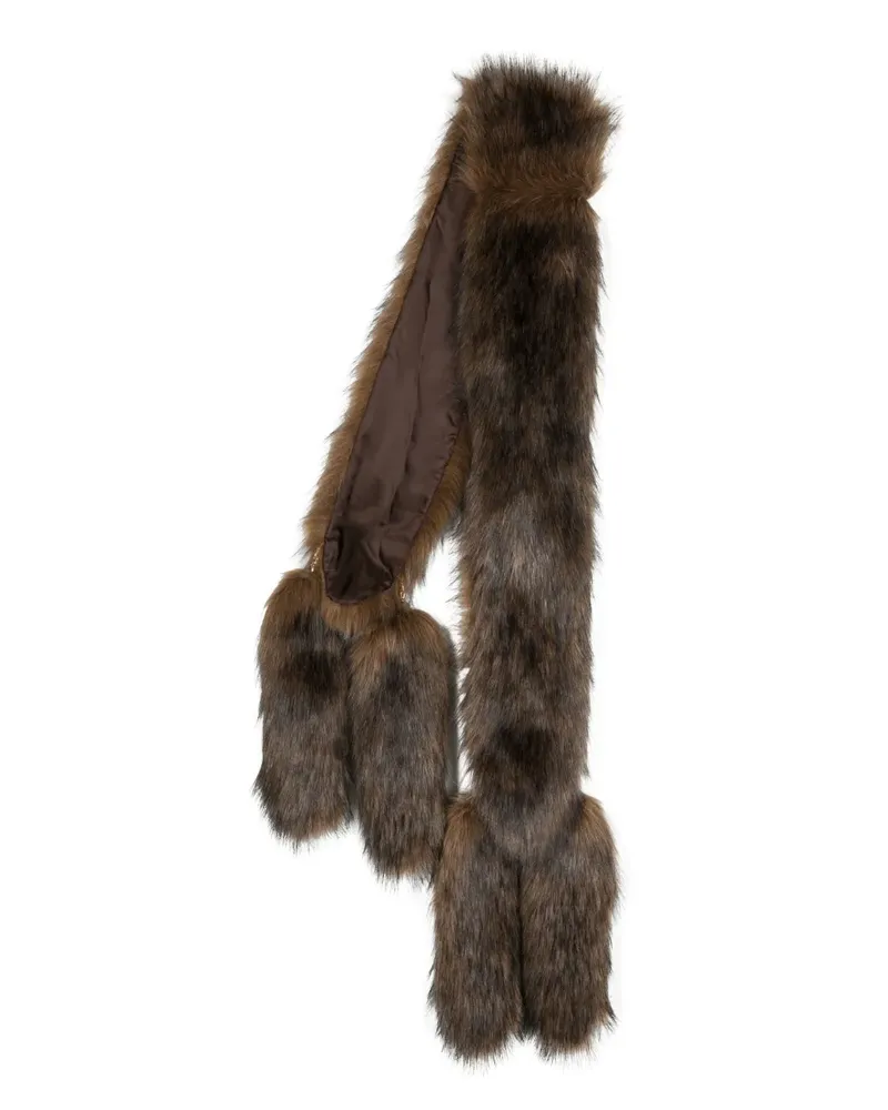 Moschino Schal aus Faux Fur - Braun Braun
