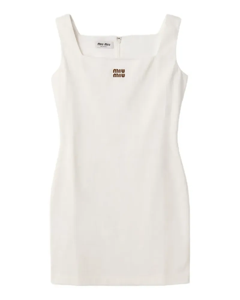 Miu Miu Jersey-Minikleid - Weiß Weiß