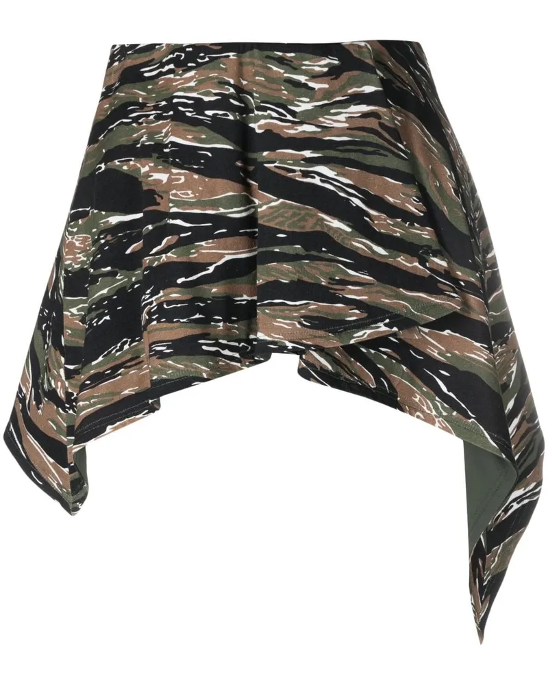 ATTICO Minirock mit Camouflage-Print - Grün Grün