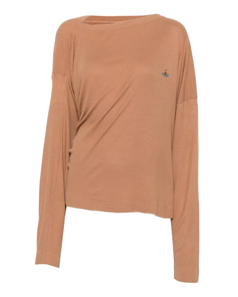 Vivienne Westwood Langarmshirt mit Orb-Stickerei - Braun Braun