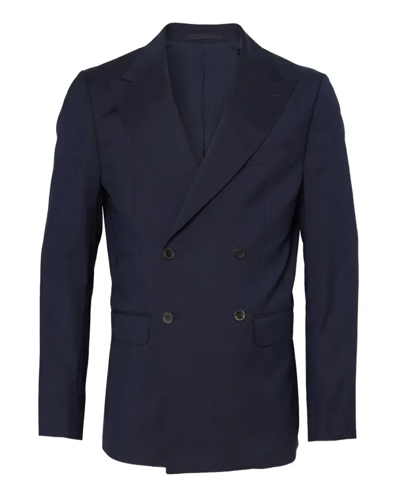 Low Brand double-breasted peak-lapel blazer - Blau Blau