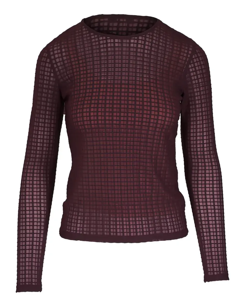 Vince grid long-sleeve T-shirt - Violett Violett