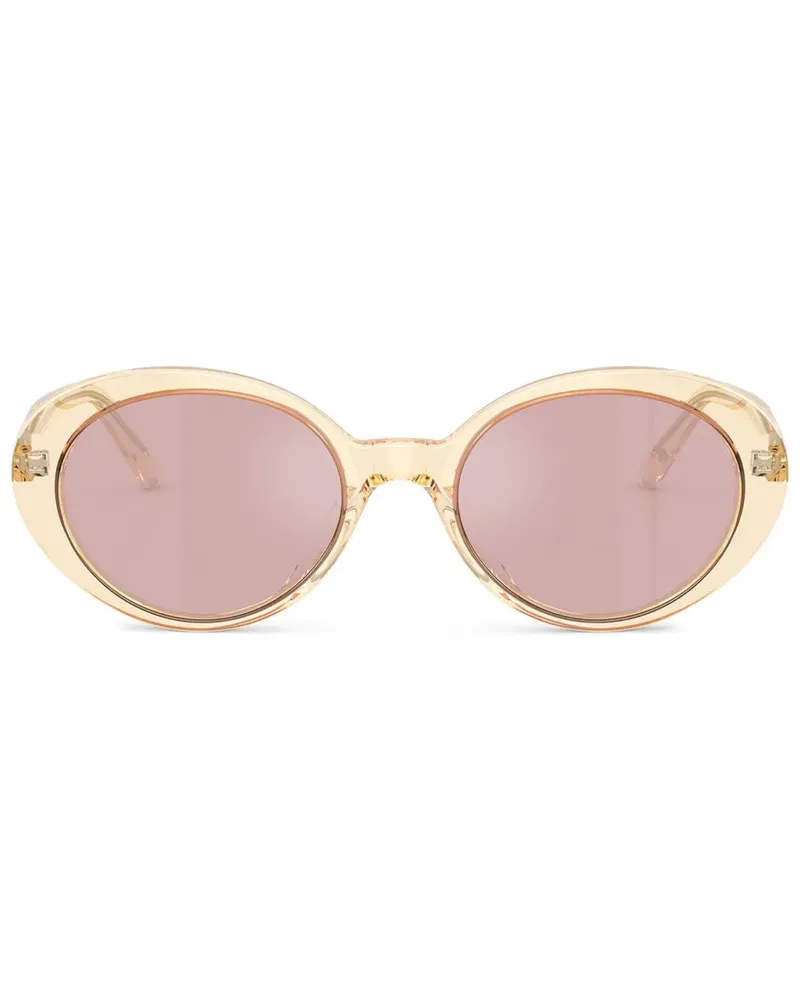 Oliver Peoples Transparente Sonnenbrille mit rundem Gestell - Gelb Gelb