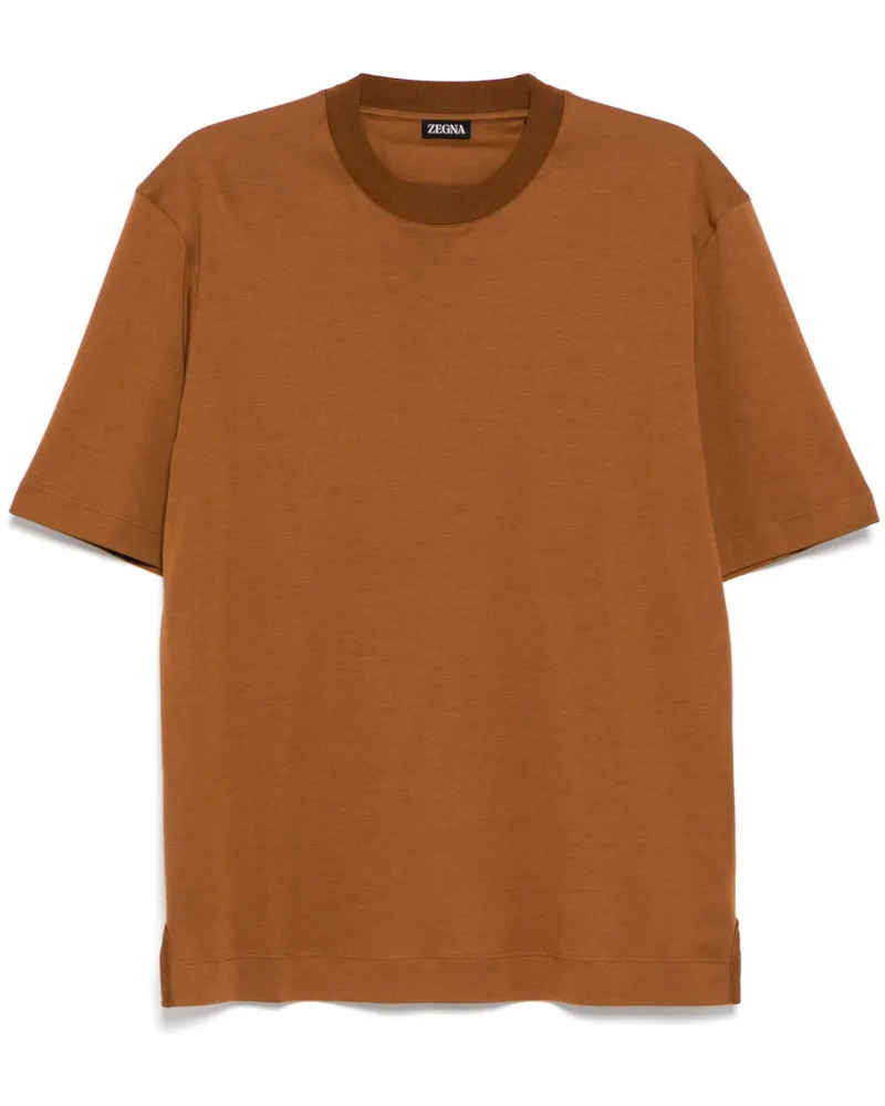 Ermenegildo Zegna T-Shirt mit rundem Ausschnitt - Braun Braun