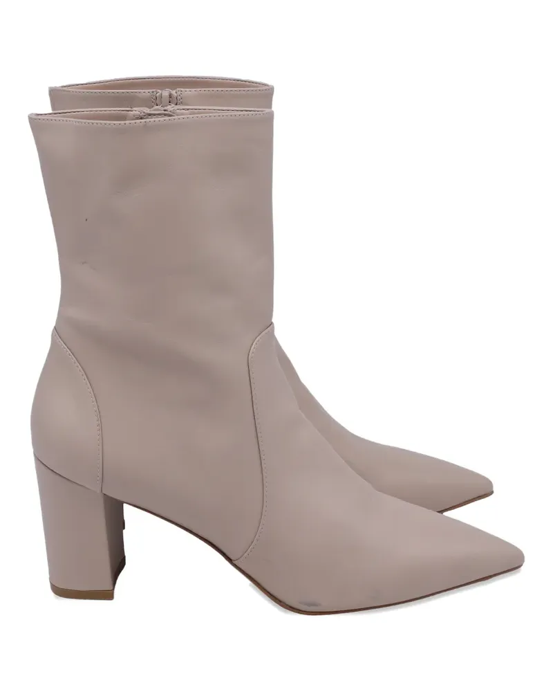 Stuart Weitzman pointed-toe ankle boots - Nude Nude