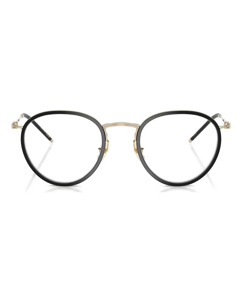 Oliver Peoples Brille mit rundem Gestell - Schwarz Schwarz