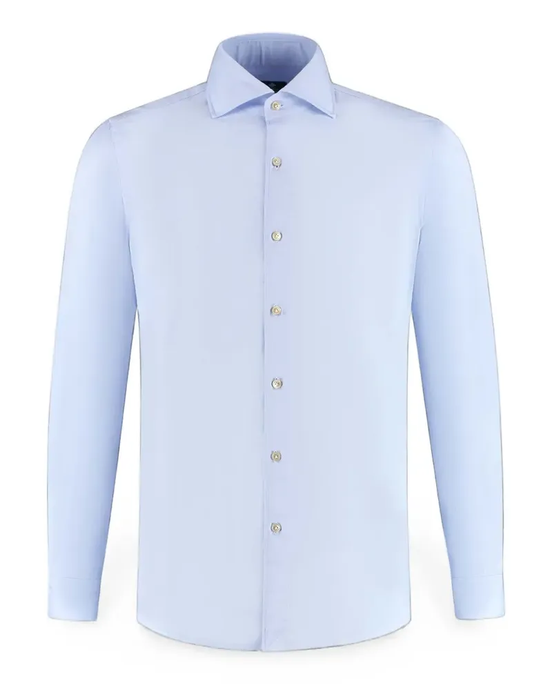 Luigi Borrelli cutaway-collar long-sleeve shirt - Blau Blau