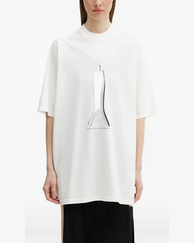 DRKSHDW by Rick Owens graphic-print oversized T-shirt - Weiß Weiß