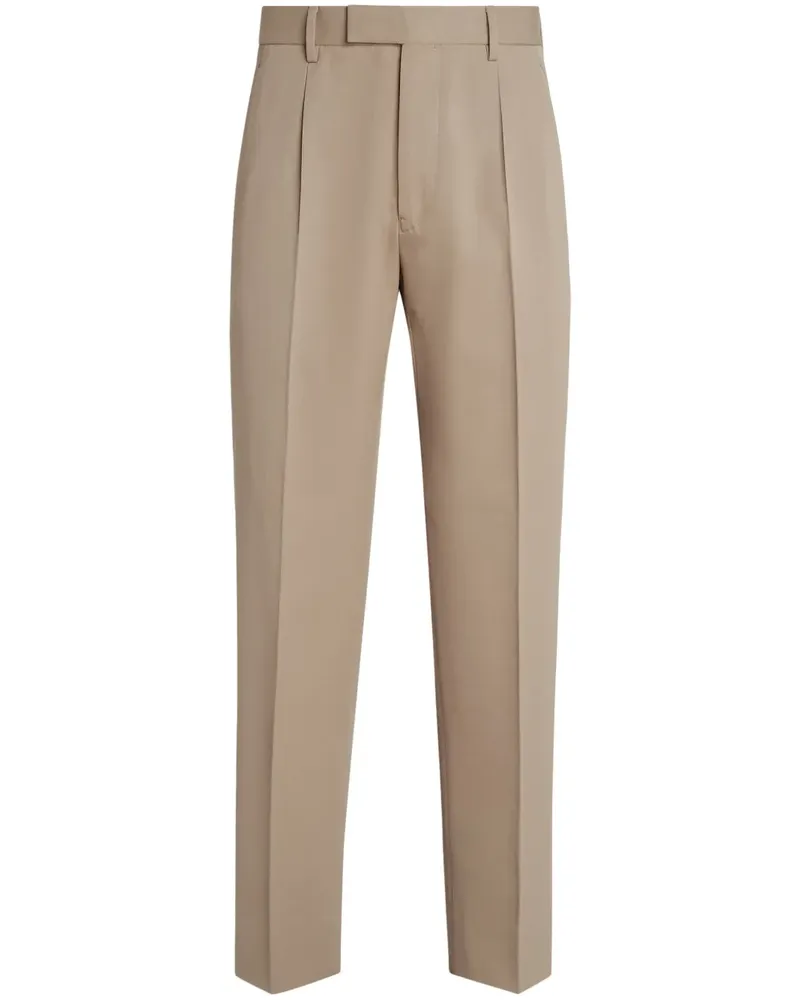 Ermenegildo Zegna Hose aus Baumwoll-Wollgemisch - Nude Nude