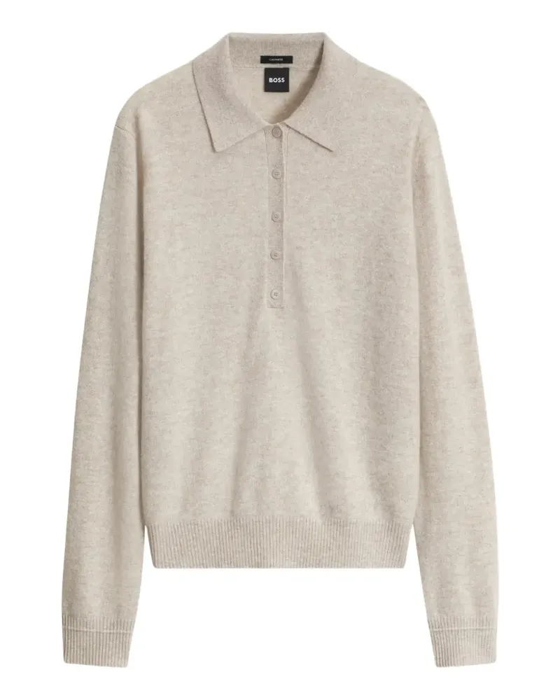 HUGO BOSS Poloshirt aus reinem Kaschmir - Nude Nude
