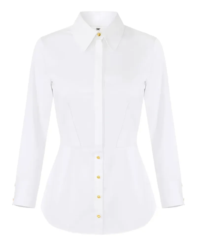 Elisabetta Franchi peplum button shirt - Weiß Weiß