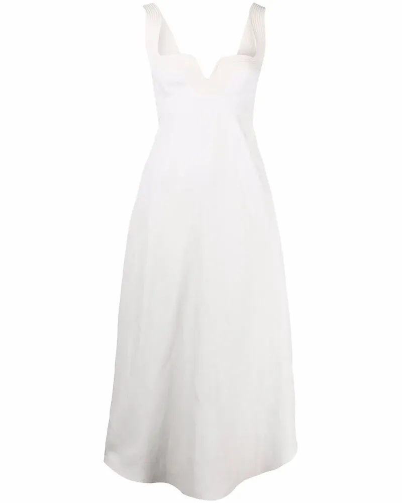 Stella McCartney Midikleid mit Herzausschnitt - Gelb Gelb