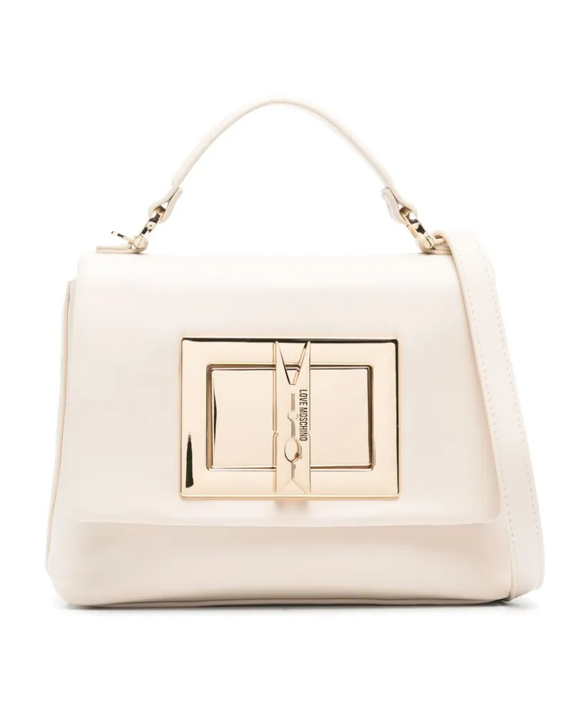 Moschino Shopper mit Logo-Prägung - Nude Nude