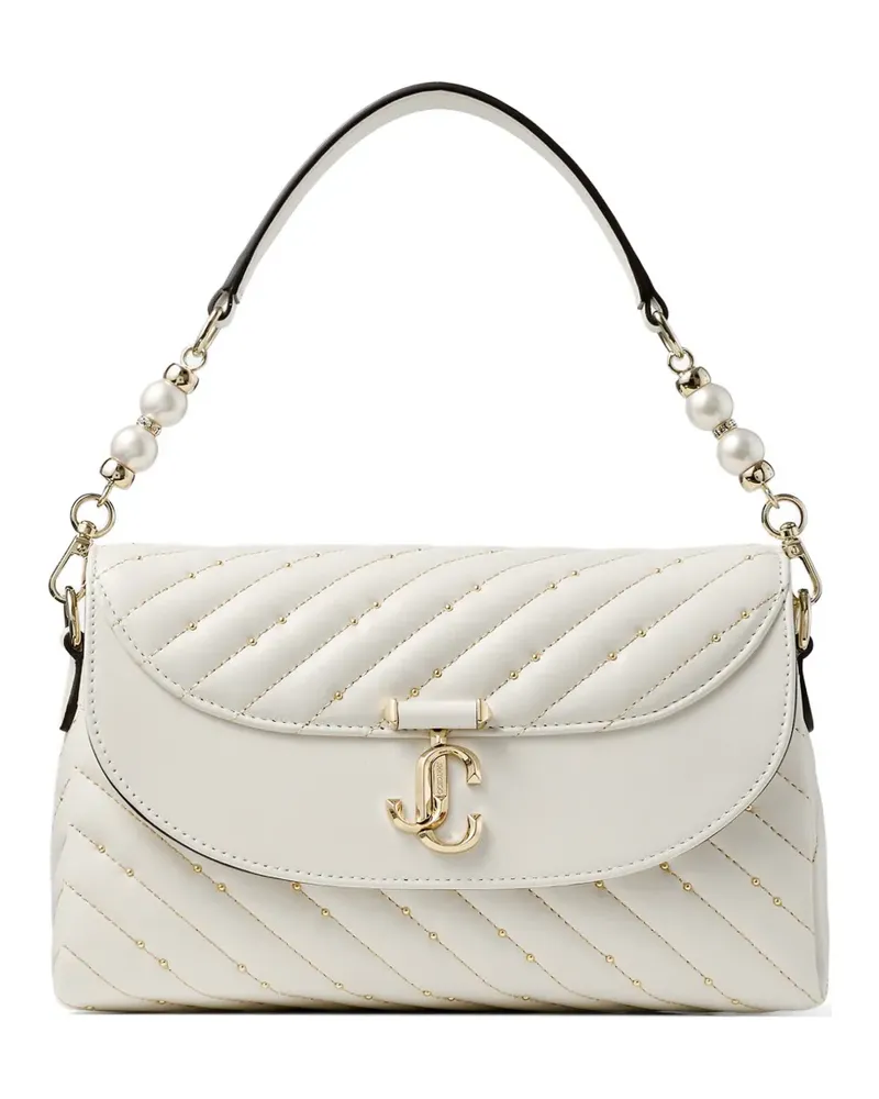 Jimmy Choo Curve Top quilted-leather shoulder bag - Weiß Weiß