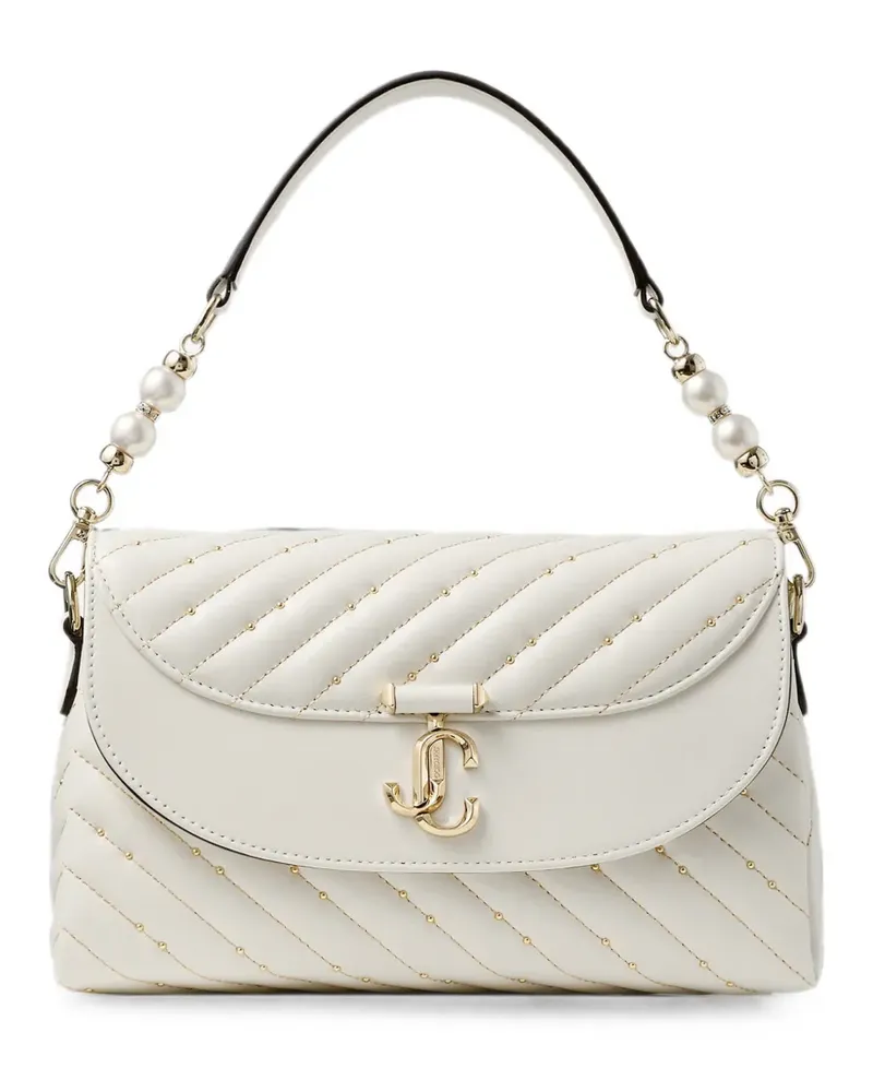 Jimmy Choo Gesteppte Curve Top Schultertasche - Weiß Weiß