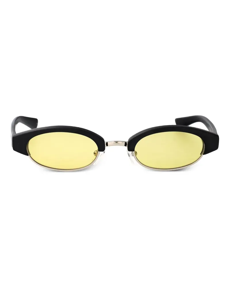 Alexander McQueen Ellipse Sonnenbrille - Schwarz Schwarz