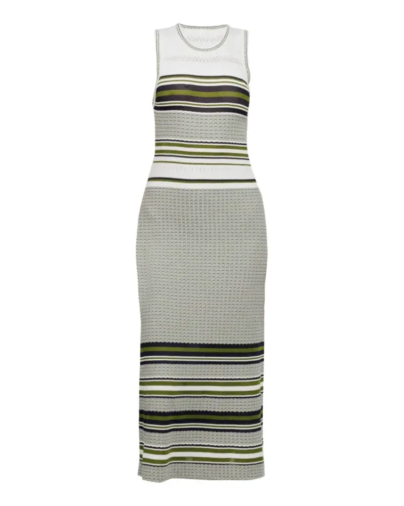 Veronica Beard Dawna striped midi dress - Grau Grau
