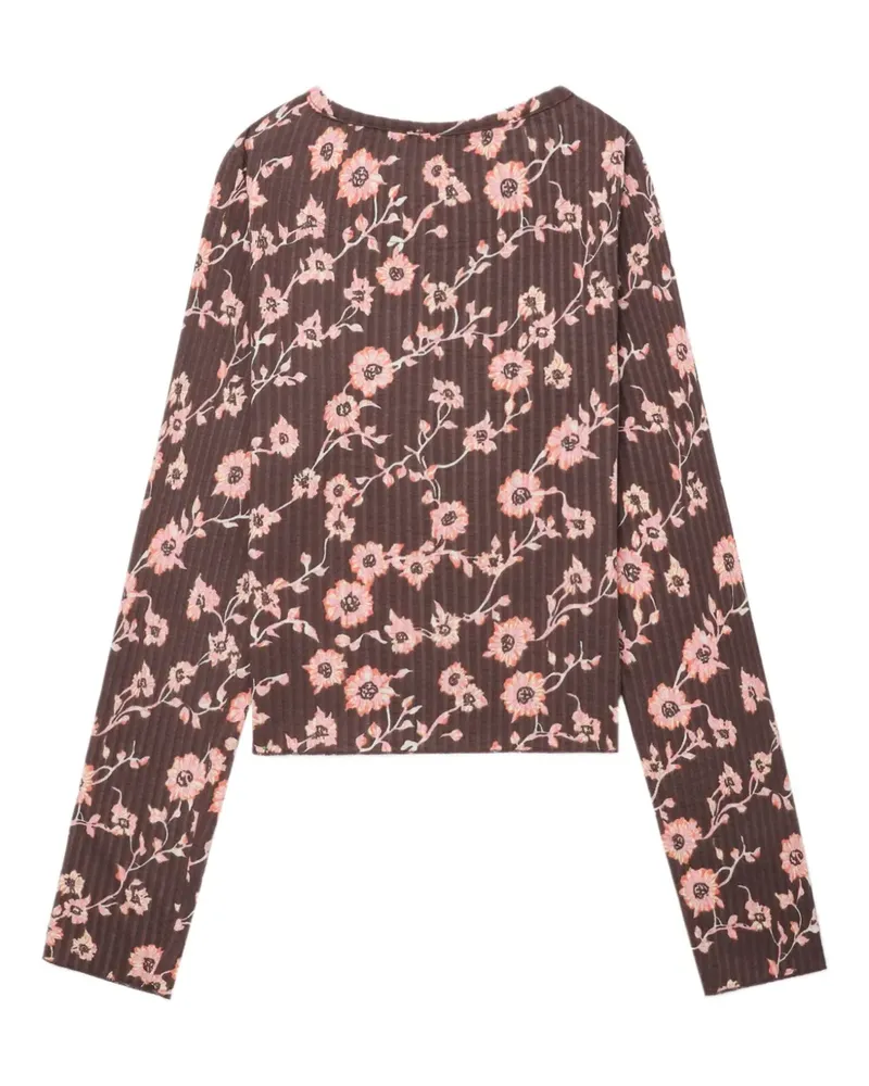 Free People Langarmshirt mit Blumen-Print - Rot Rot