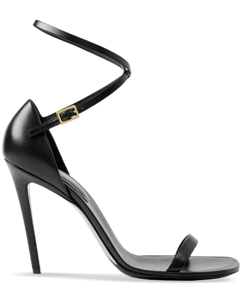 Burberry Sandalen aus Leder 100mm - Schwarz Schwarz