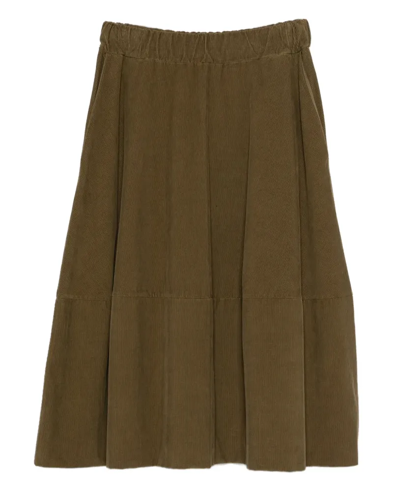 LABO.ART corduroy elasticated-waist skirt - Grün Grün