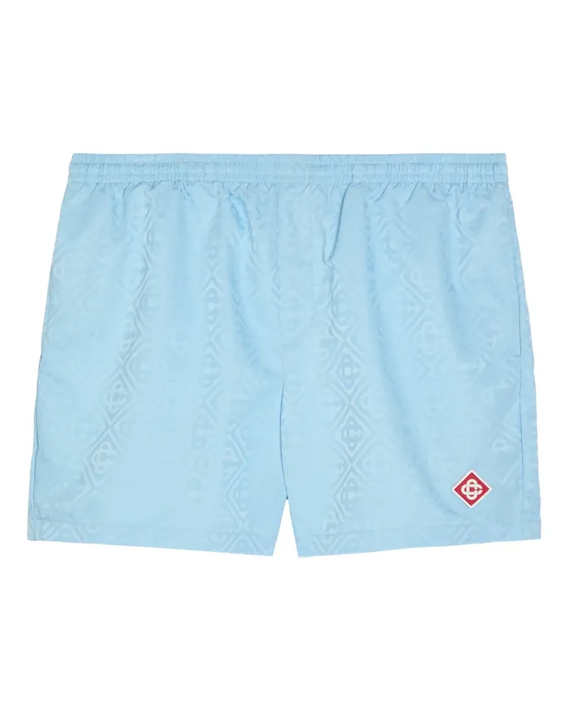 Casablanca Paris monogram-jacquard swim shorts - Blau Blau