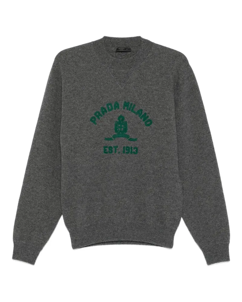 Prada Bestickter Pullover - Grau Grau