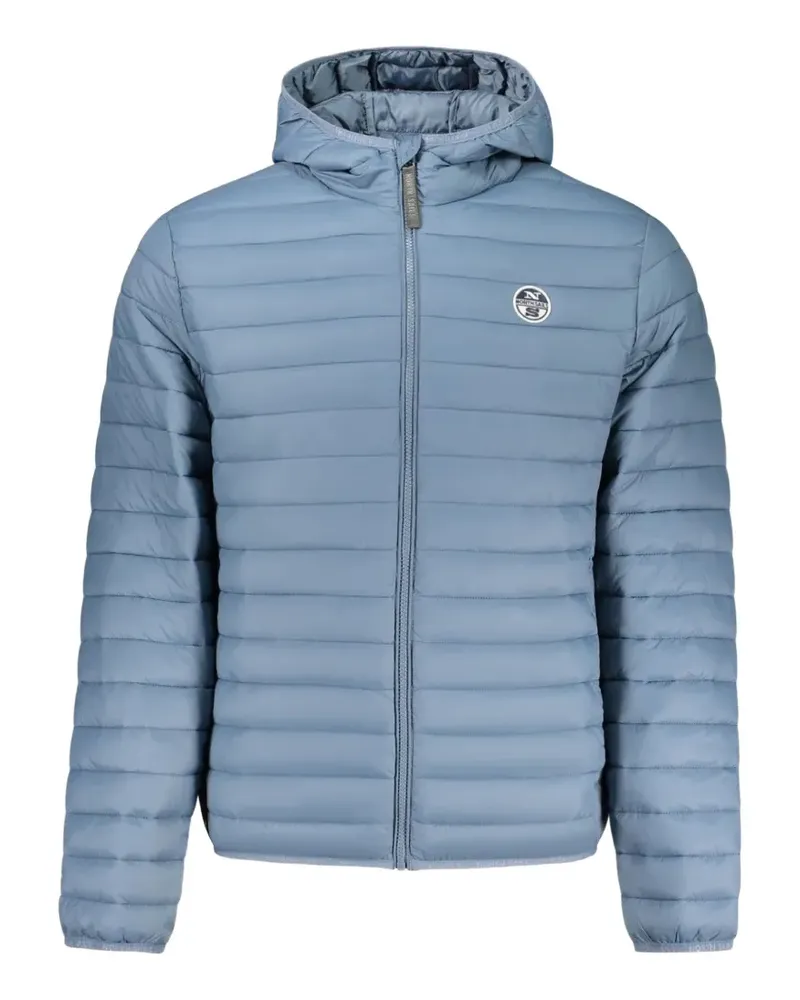 North Sails quilted hooded jacket - Blau Blau
