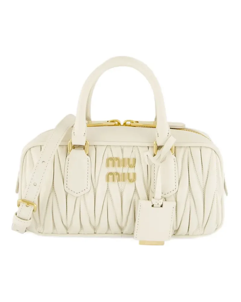 Miu Miu Arcadie leather tote bag - Nude Nude