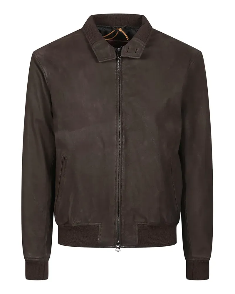 Stewart Lederjacke mit Reißverschluss - Braun Braun