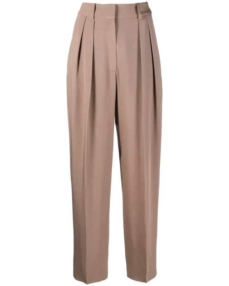 THE MANNEI Hose mit hohem Bund - Braun Braun