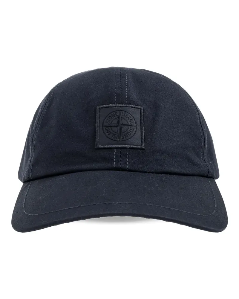 Stone Island logo-patch baseball cap - Schwarz Schwarz