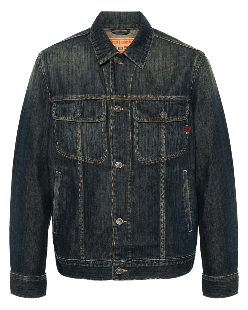 Diesel D-barcy Jeansjacke - Blau Blau