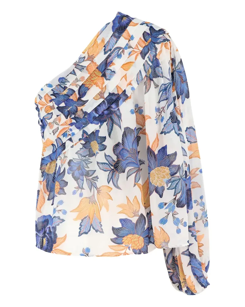 FARM Rio One-Shoulder-Top mit Blumen-Print - Nude Nude