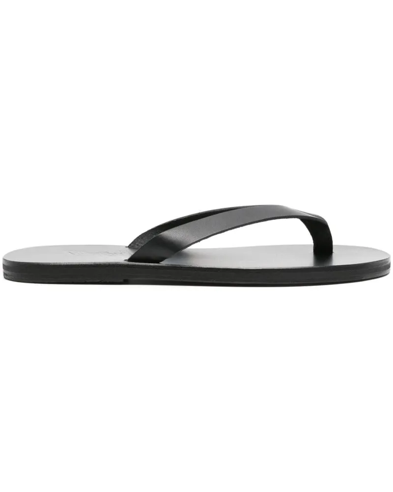 Ancient Greek Sandals Flache Solon Sandalen - Schwarz Schwarz