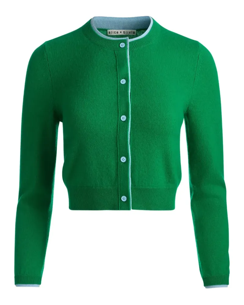 Alice + Olivia Dollie two-tone cardigan - Grün Grün