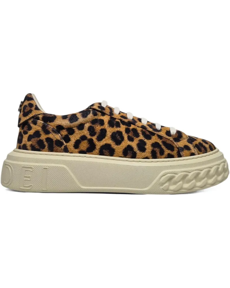 Casadei Malesia Off Road Sneakers mit Leoparden-Print - Braun Braun