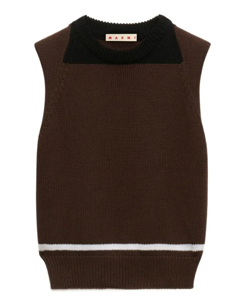 Marni raglan cap-sleeve sweater - Braun Braun