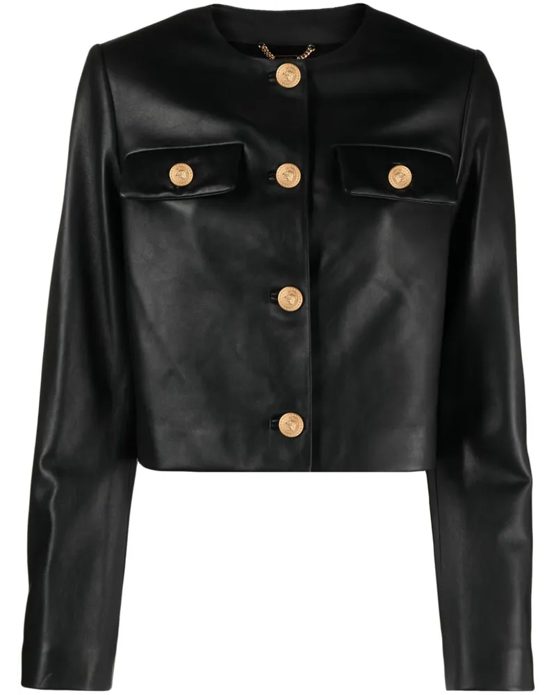 Versace Jacke mit Schulterpolstern - Schwarz Schwarz