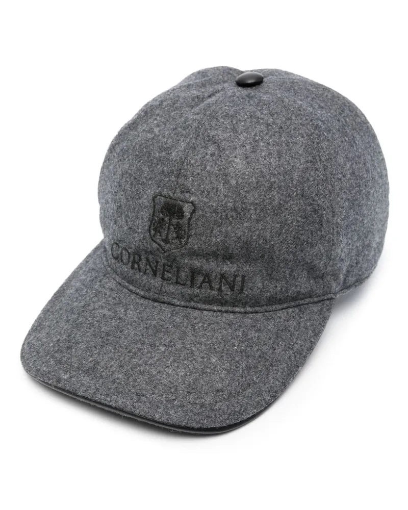 Corneliani Baseballkappe mit Logo-Stickerei - Grau Grau