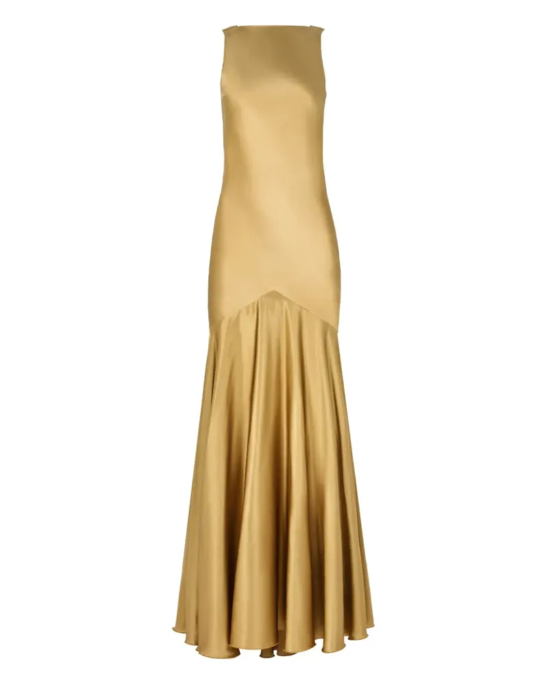Nina Ricci Mermaid Maxikleid mit offenem Rücken - Gold Gold