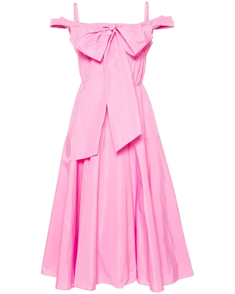 Patou Midi-Cocktailkleid mit Schleifendetail Rosa