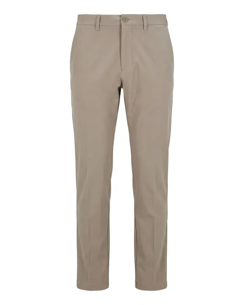 HUGO BOSS logo-print tailored trousers - Nude Nude