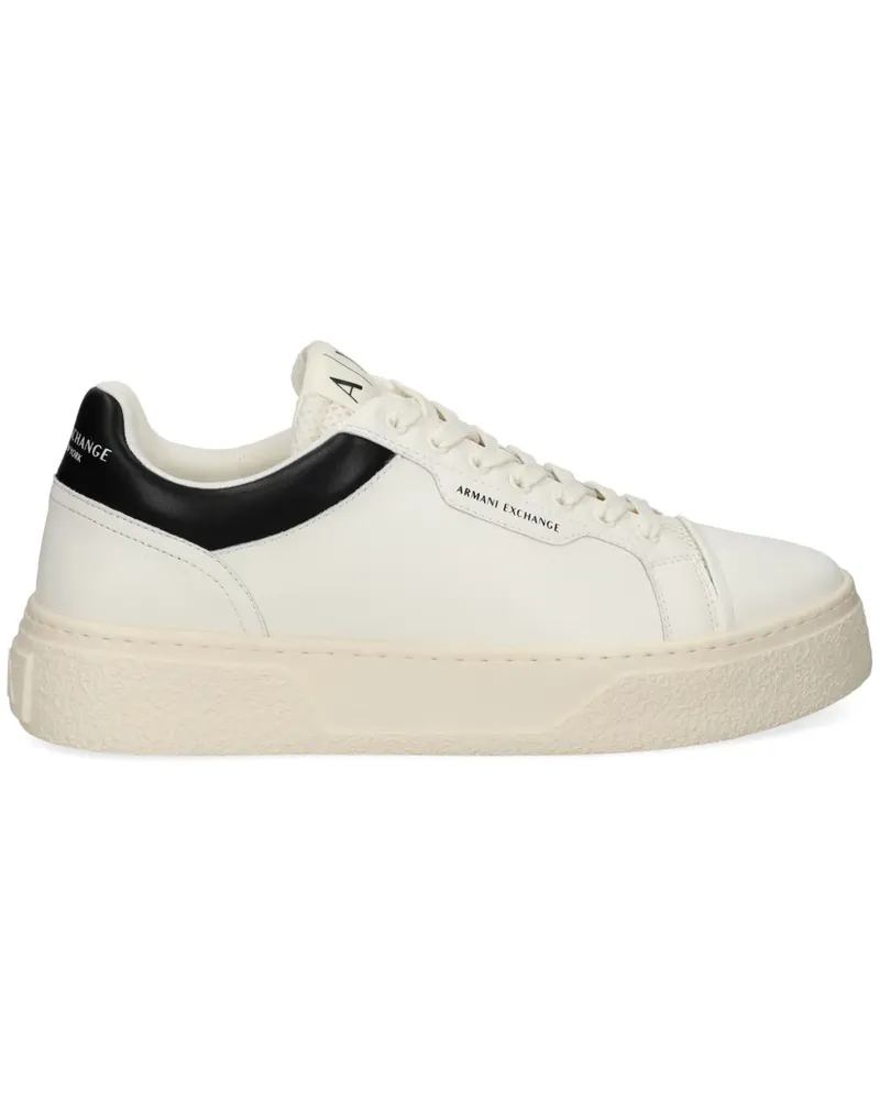 Armani Exchange Sneakers mit Logo-Print - Weiß Weiß