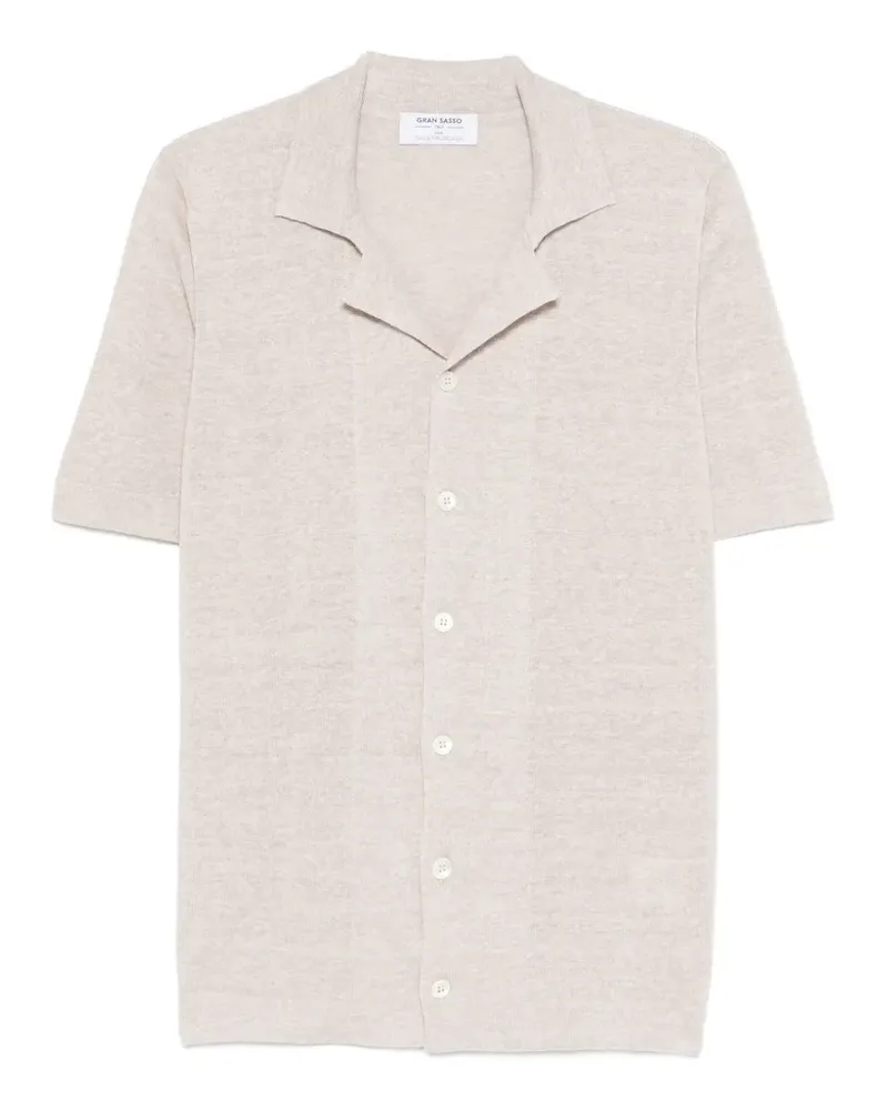 Gran Sasso half-button short-sleeve shirt - Nude Nude