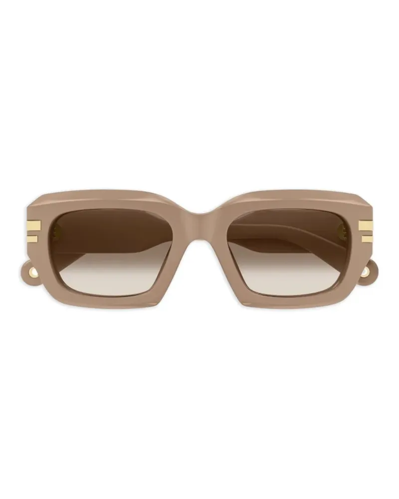 Chloé geometric-frame sunglasses - Nude Nude
