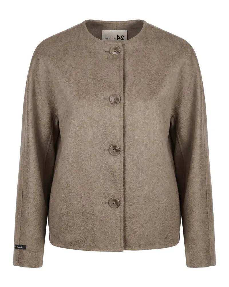 Manzoni 24 Kaschmirjacke mit Knopfleiste - Braun Braun