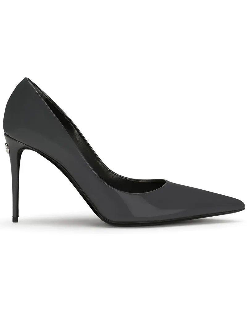 Dolce & Gabbana KIM DOLCE&GABBANA Pumps aus Lackleder 90mm - Grau Grau